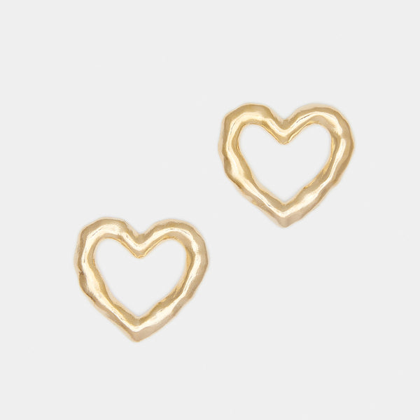 Gold on sale heart earrings