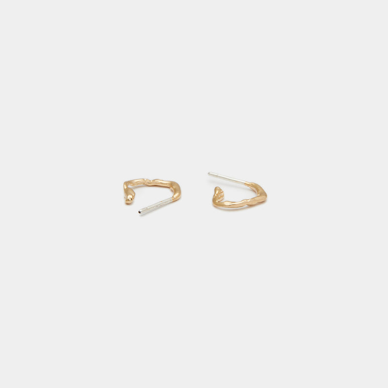 Terra Hoops size XS in Solid Gold