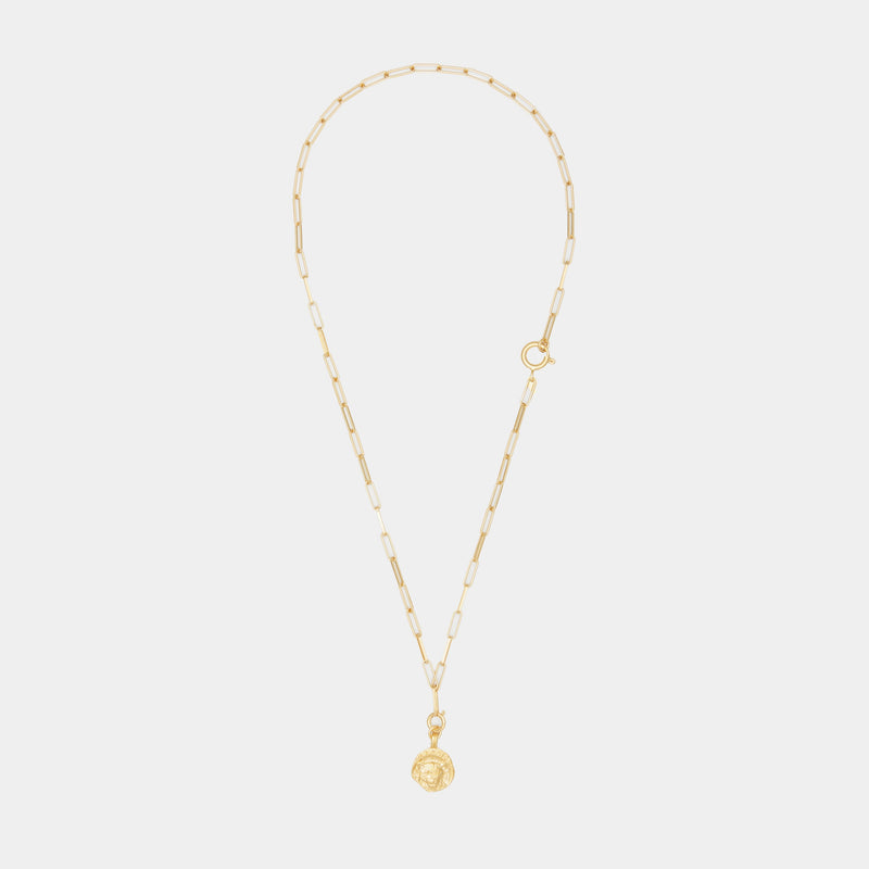 Medusa Charm on Cairo Chain in Solid Gold