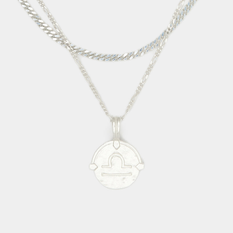 Baby Zodiac Combo Necklace in Silver for Her