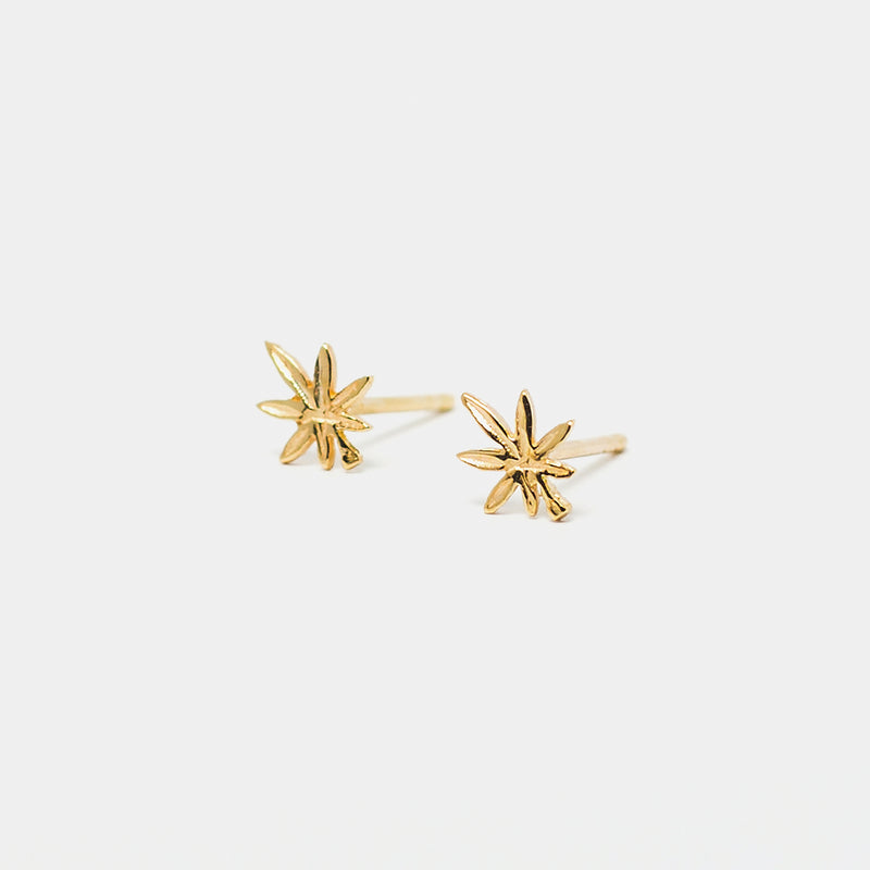 Mary Jane Studs in Gold