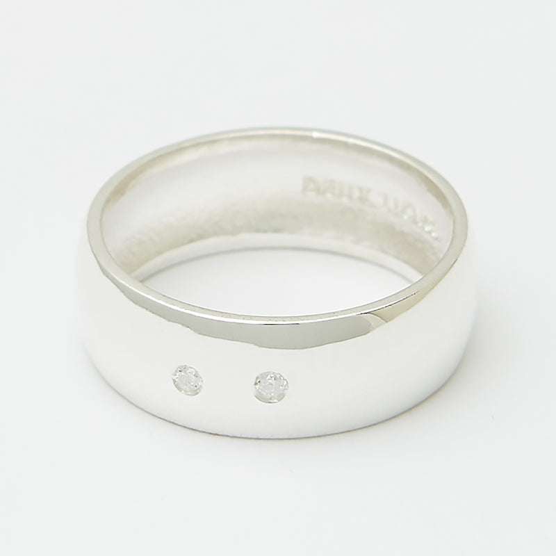 8mm Henchey Band Bombé in Sterling Silver for Her