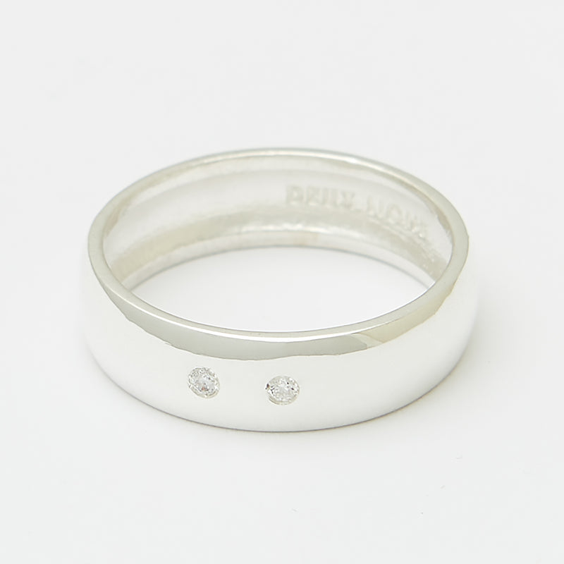 6mm Henchey Band Bombé in Sterling Silver for Her