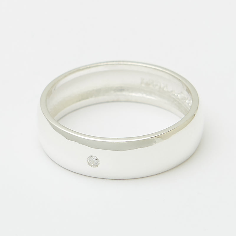 6mm Henchey Band Bombé in Sterling Silver for Her