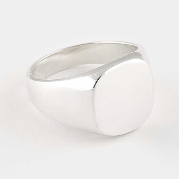 Bold Signet Ring in Sterling Silver