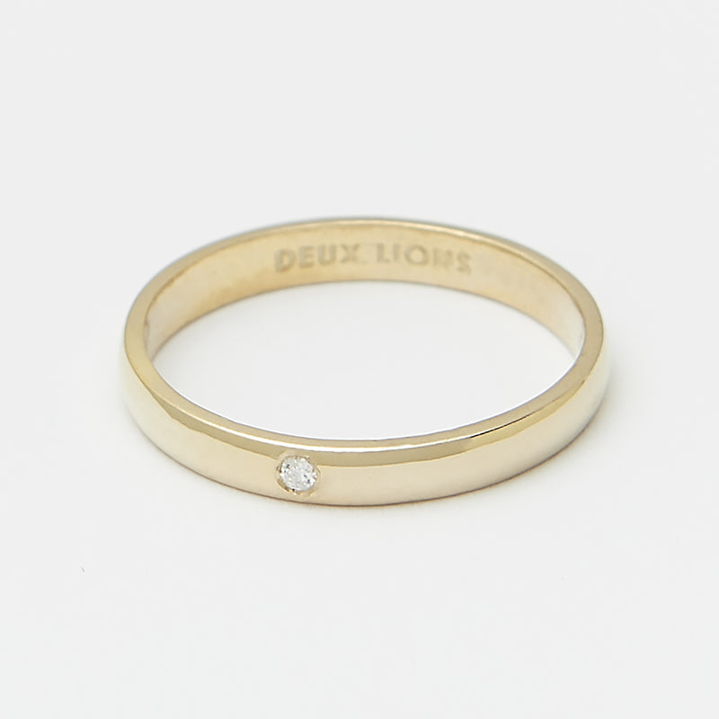 3mm Henchey Band Bombé in Gold for Her