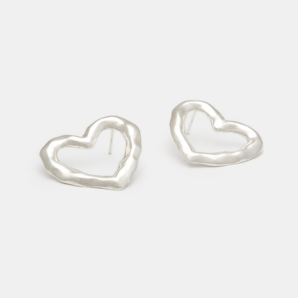 Boucles d'oreilles Lulu Heart en Argent