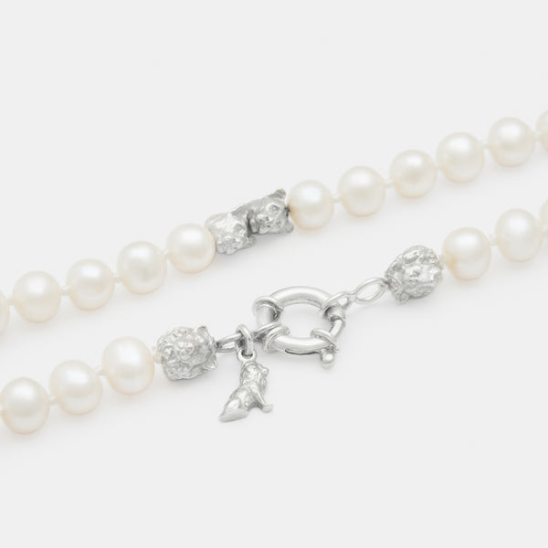 Petit Louis III Pearl Necklace in Silver