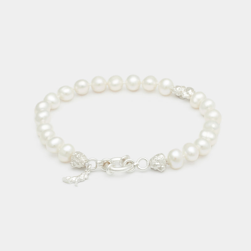 Louis III Pearl Bracelet in Silver