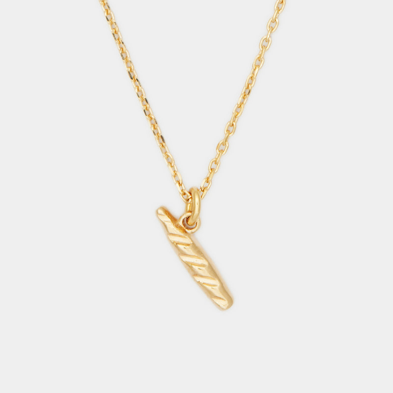 La Baguette Necklace in Gold