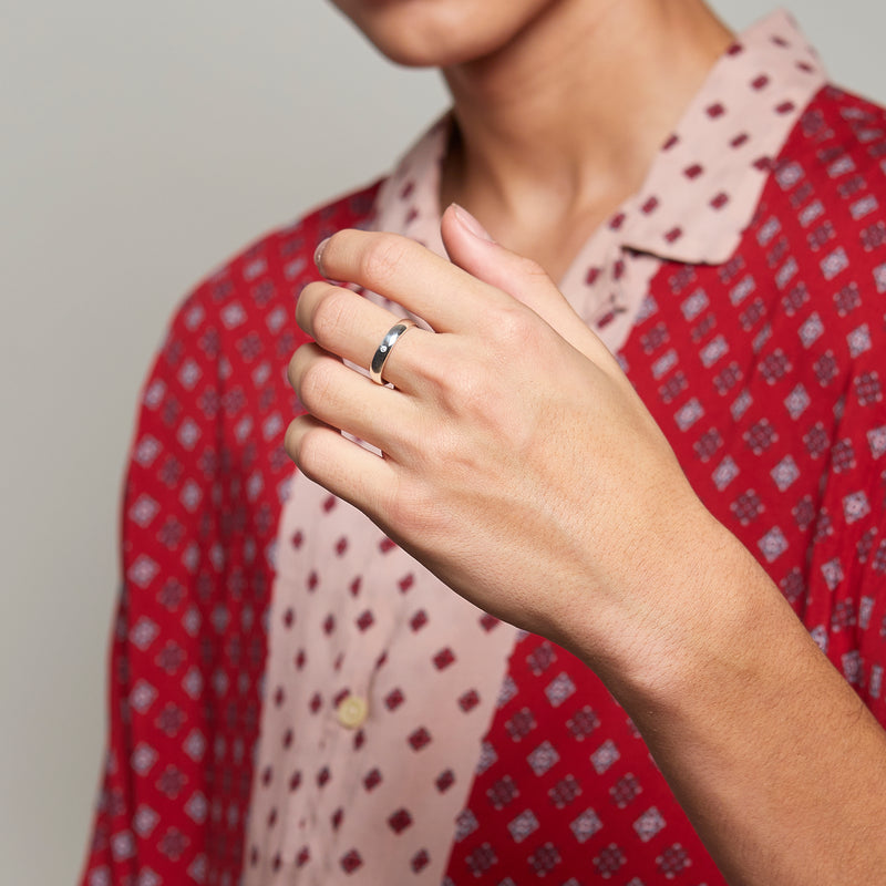 4mm Vintage Bombé Henchey Band in Silver