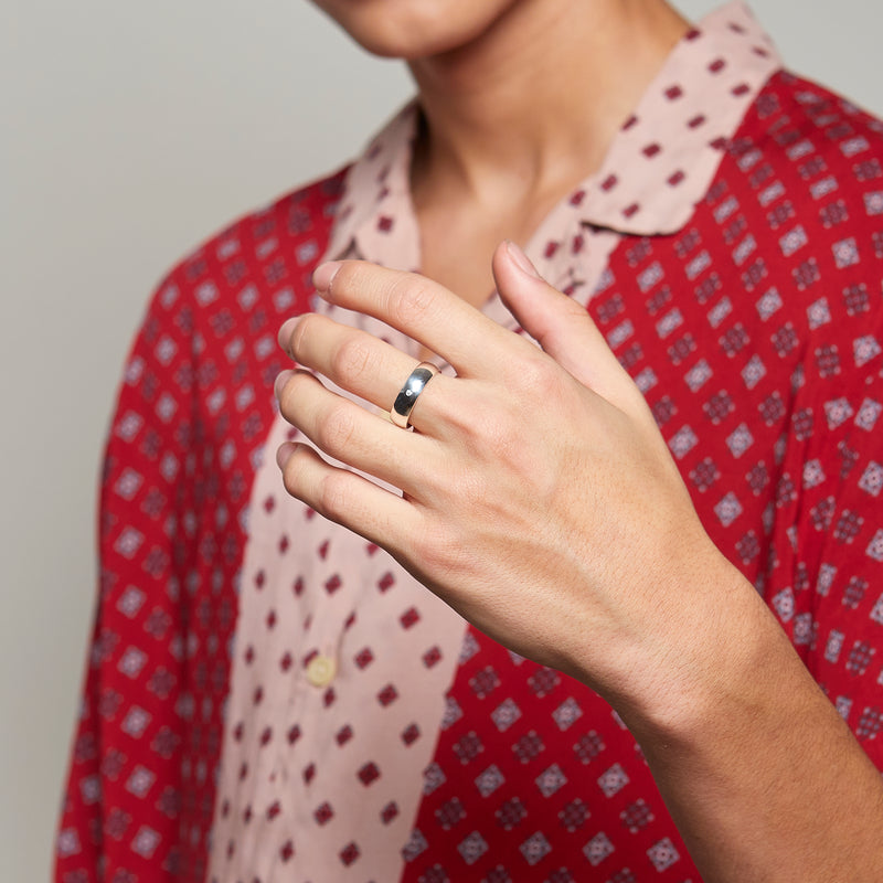 6mm Vintage Bombé Henchey Band in Silver