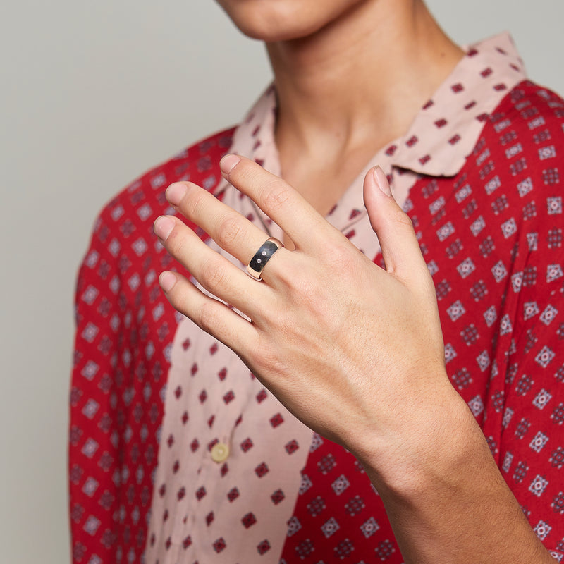 8mm Vintage Bombé Henchey Band in Silver