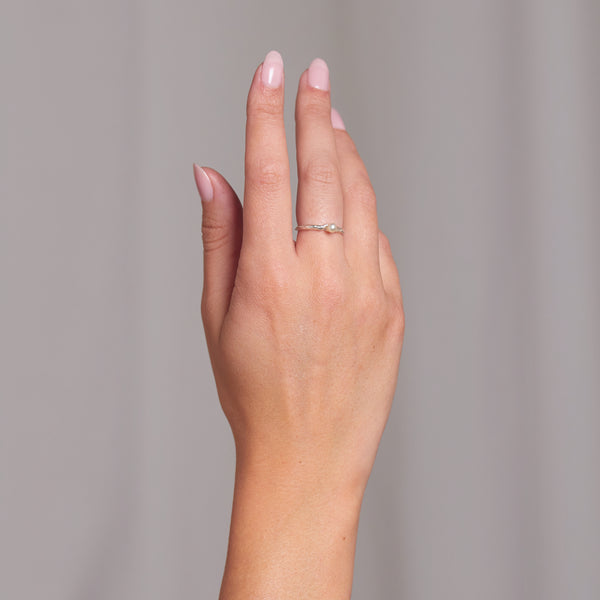 Bague de Perle Terra en Argent