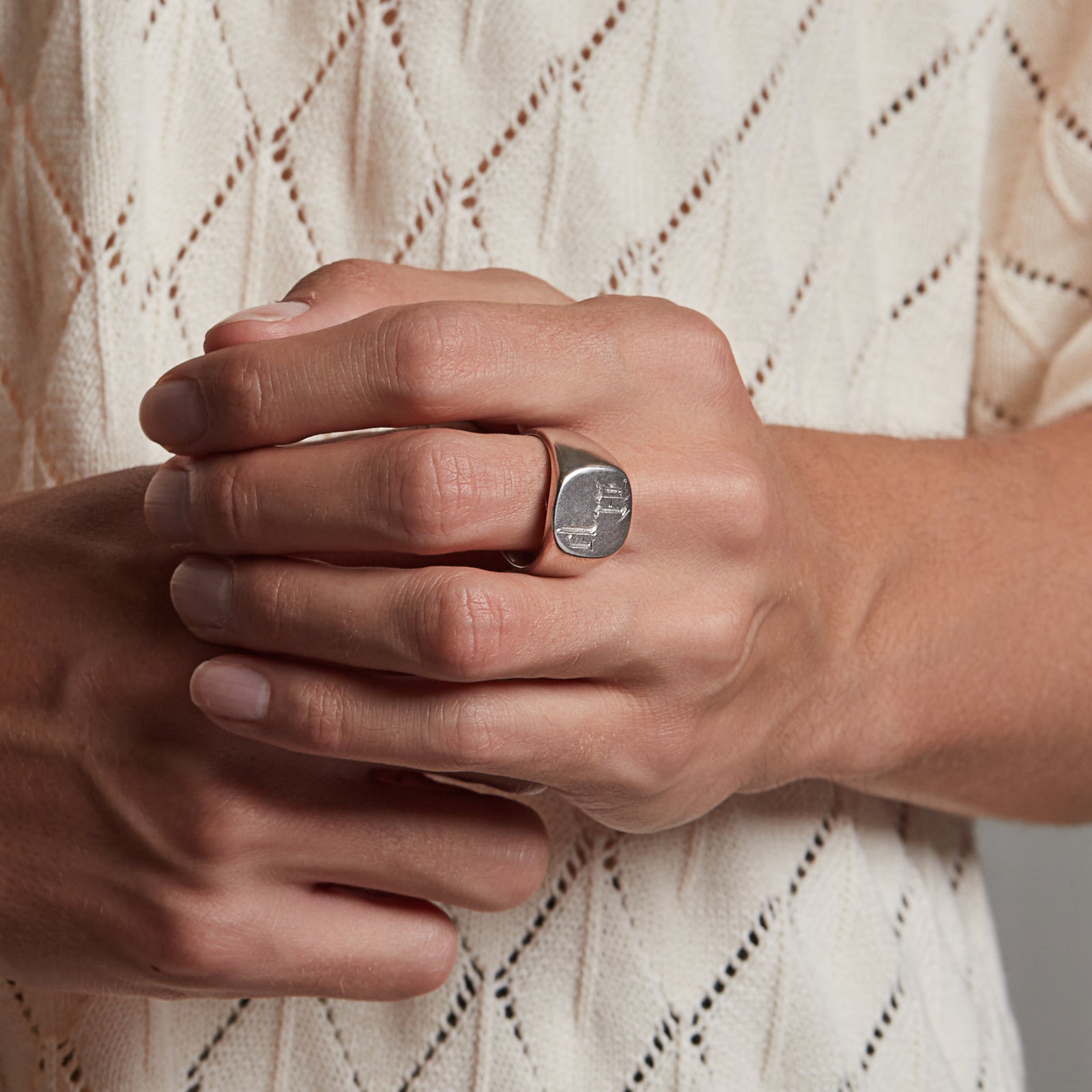 Bold Signet Ring in Sterling Silver – DEUX LIONS JEWELRY