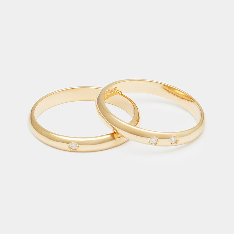 2mm Vintage Bombé Henchey Band in Gold