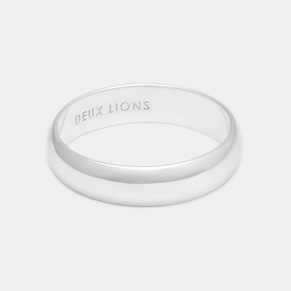 4mm Vintage Bombé Henchey Band in Silver