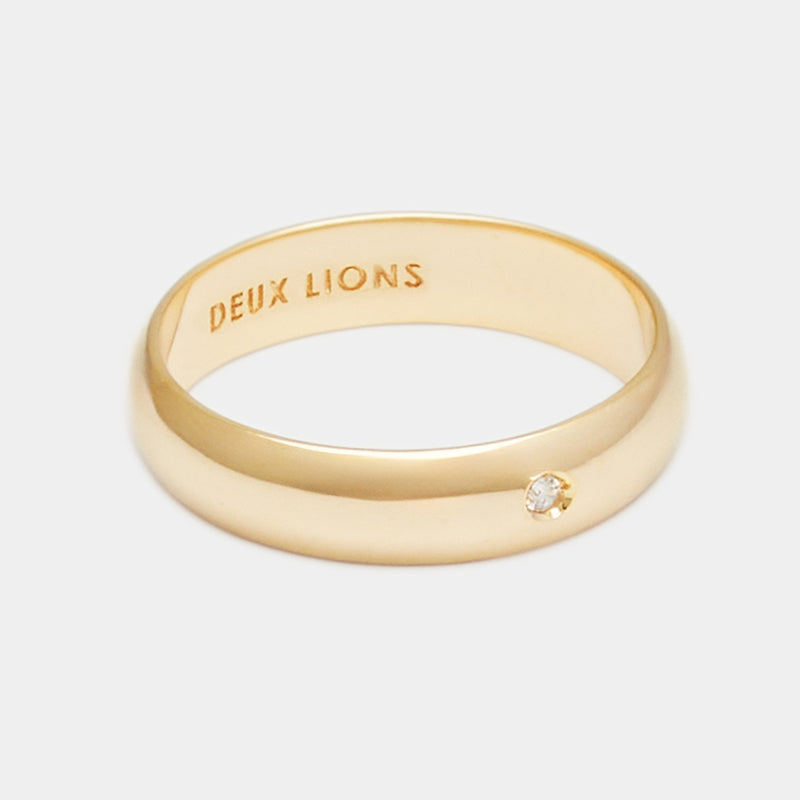 4mm Vintage Bombé Henchey Band in Gold