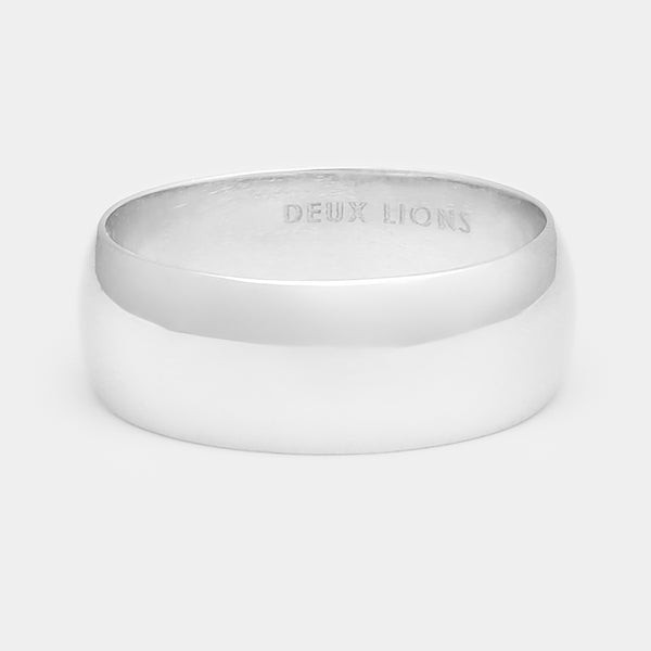 8mm Vintage Bombé Henchey Band in Silver