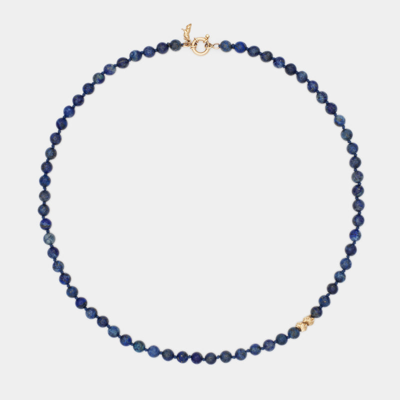 Petit Luca Lapis Necklace in Gold