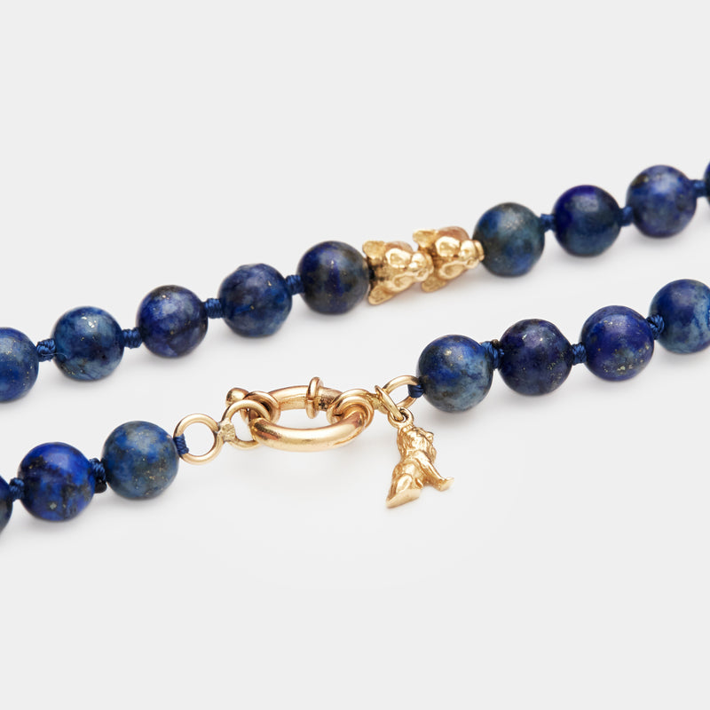 Petit Luca Lapis Necklace in Gold
