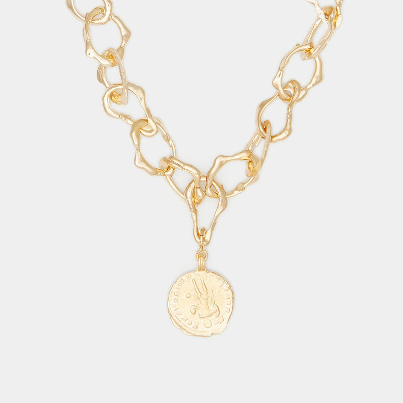 Terra Crafted Choker with Sophia Charm in Solid Gold