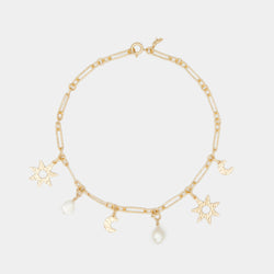 Solenn Charm Necklace in Gold