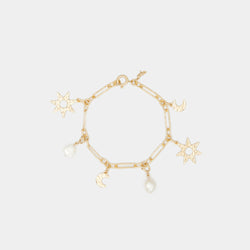 Solenn Charm Bracelet in Gold