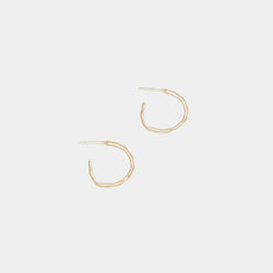Terra Hoops size S in Solid Gold