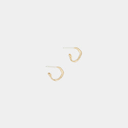 Terra Hoops size XS in Solid Gold