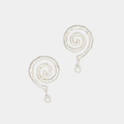 Sacred Spiral Earrings in Silver