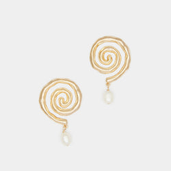 Sacred Spiral Earrings in Solid Gold