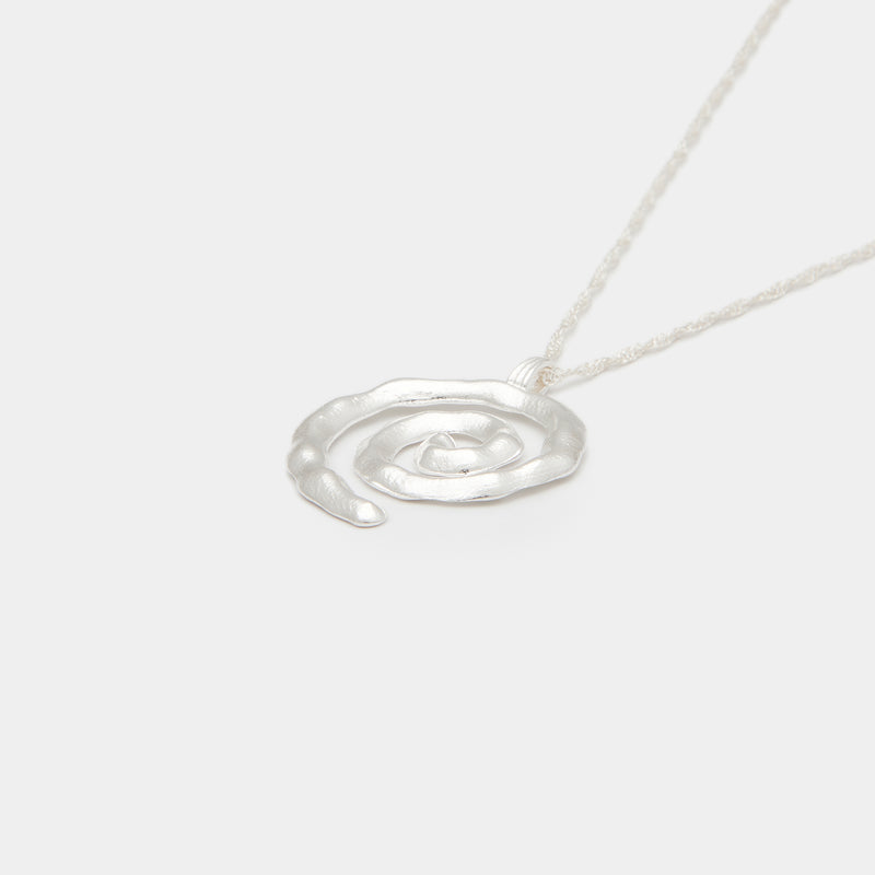 Sacred Spiral Necklace in Silver