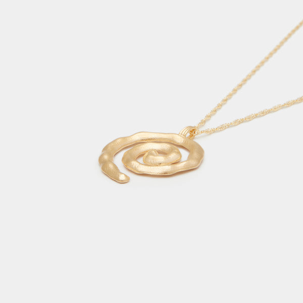 Sacred Spiral Necklace in Gold