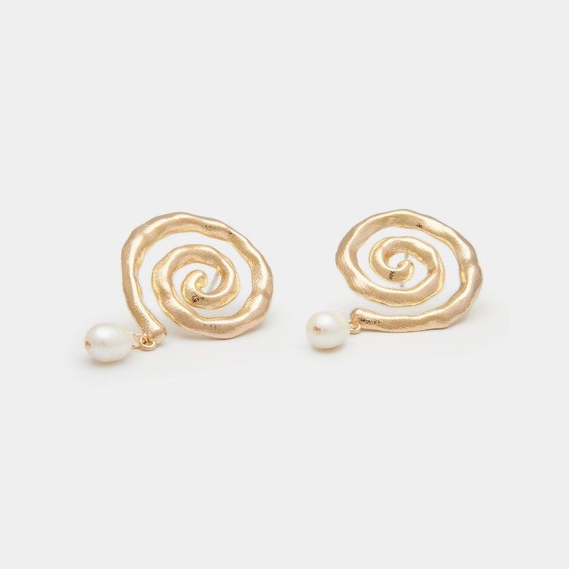 Sacred Spiral Earrings in Solid Gold