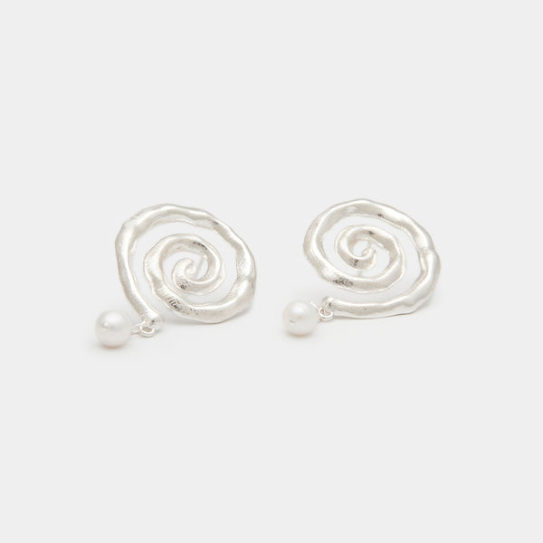 Boucles d'oreilles Sacred Spiral en Argent