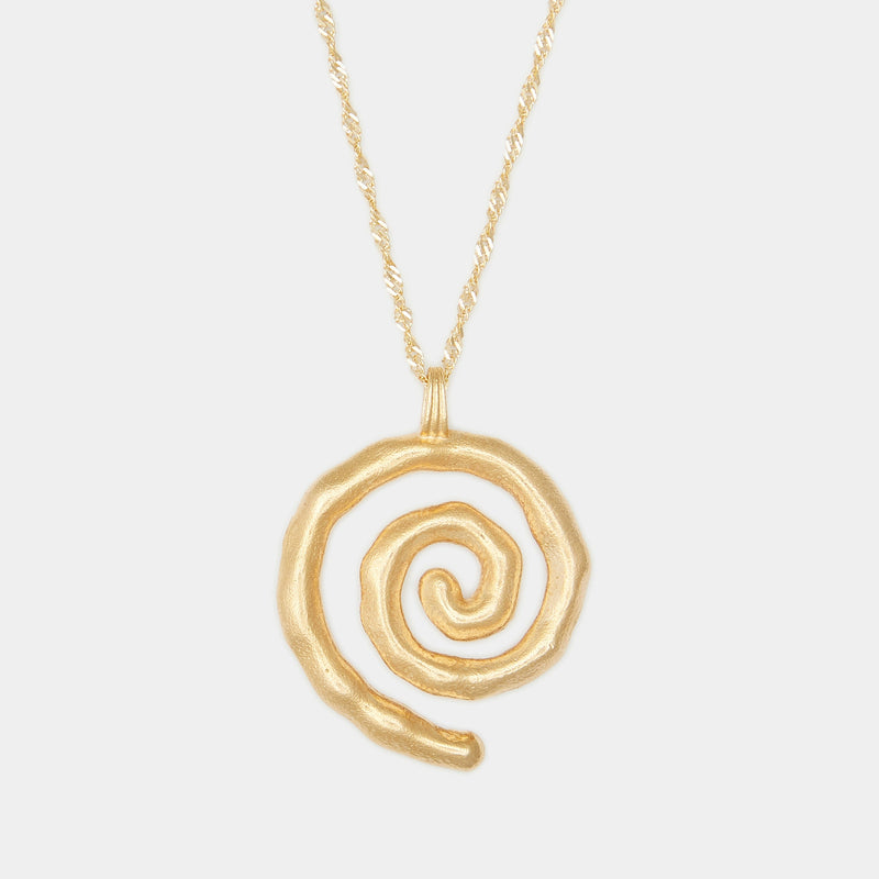 Sacred Spiral Necklace in Solid Gold
