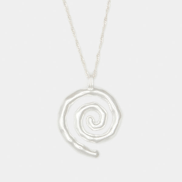 Sacred Spiral Necklace in Silver