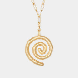 Sacred Spiral On Cairo Chain in Solid Gold