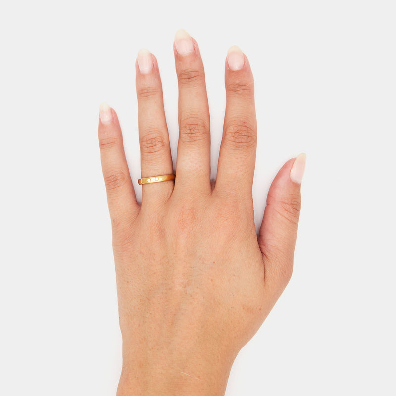 3mm Vintage Bombé Henchey Band in Gold