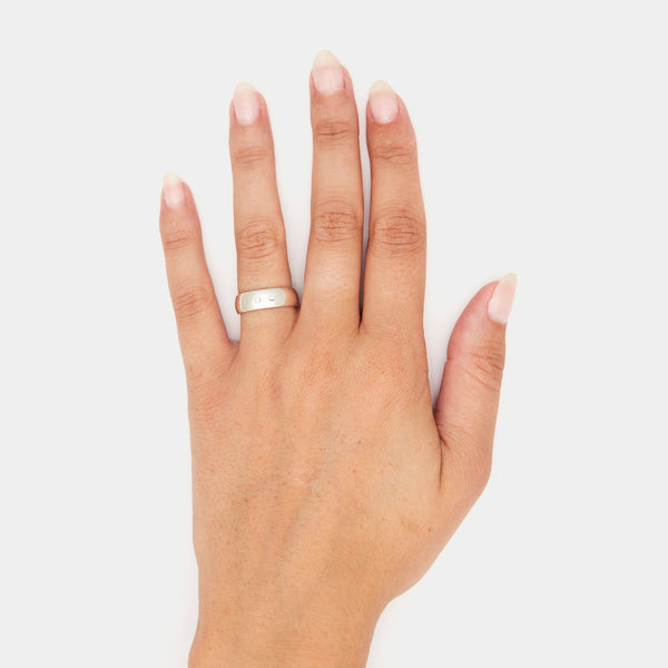 6mm Vintage Bombé Henchey Band in Silver