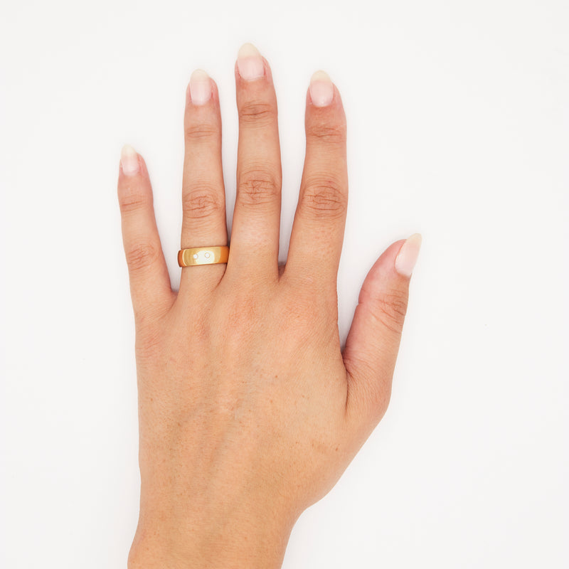 6mm Vintage Bombé Henchey Band in Gold