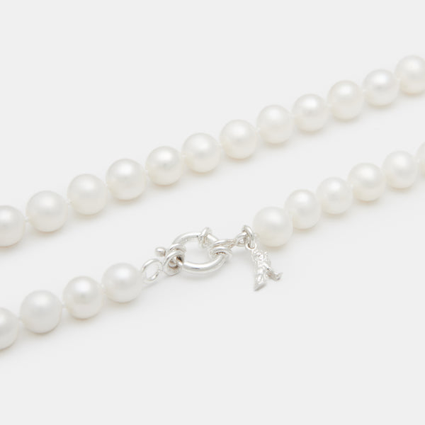 Louis Pearl Necklace in Silver
