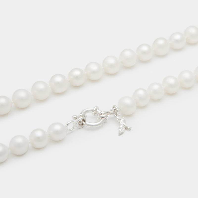Louis Pearl Necklace in Silver