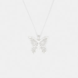 Mirabal Butterfly Necklace in Silver