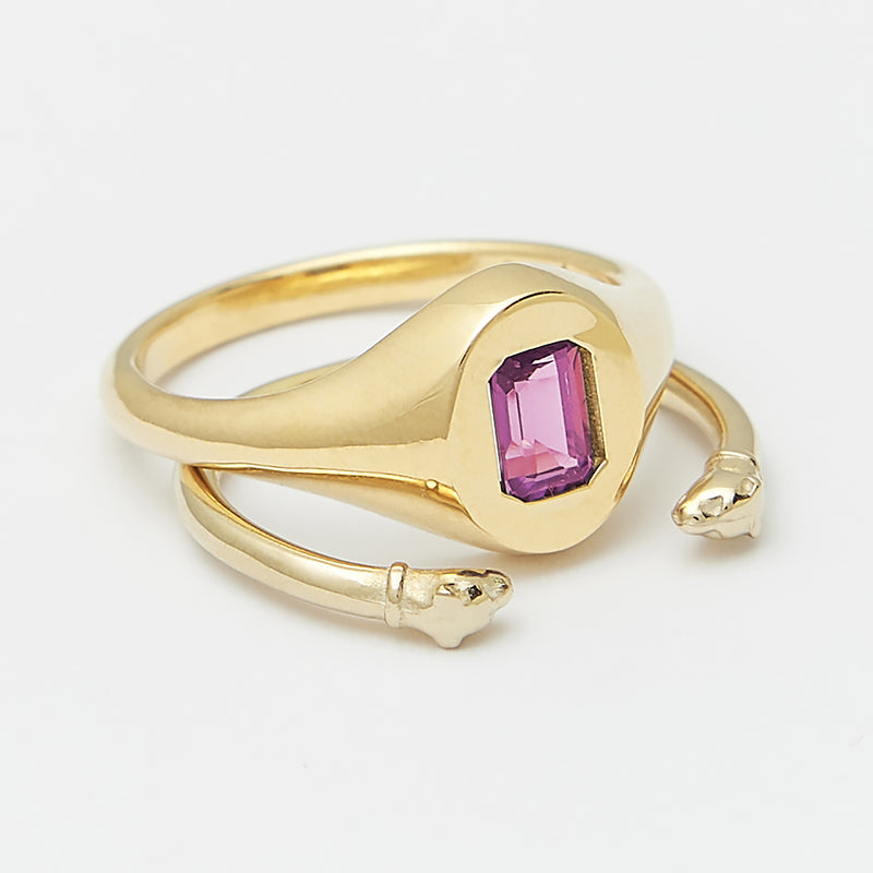 Evan Birthstone Stack Rings in Gold