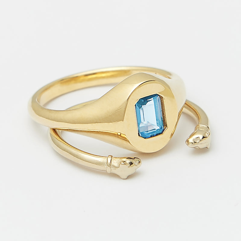 Evan Birthstone Stack Rings in Gold