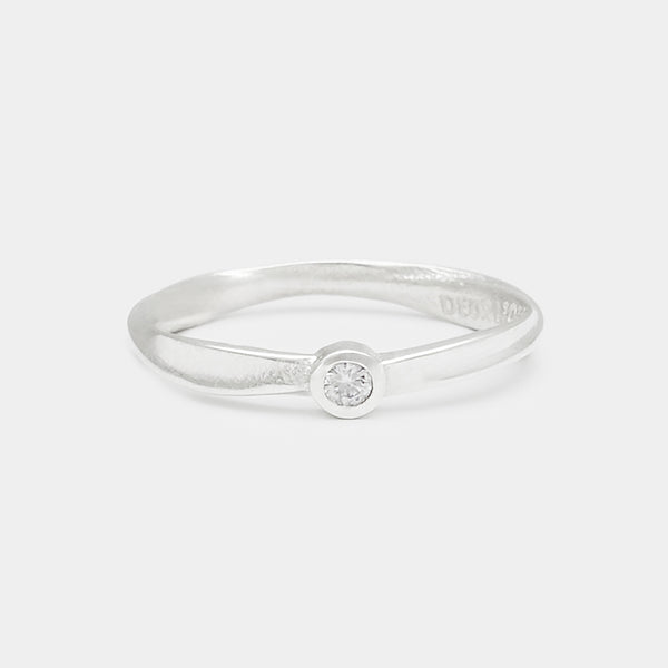Bague Cléo Coulée à Diamant en Argent