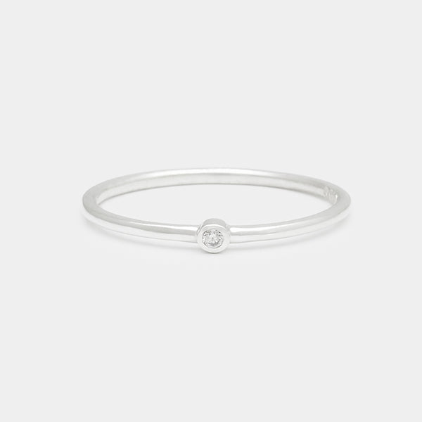 Bague Cléo Simple à Diamant