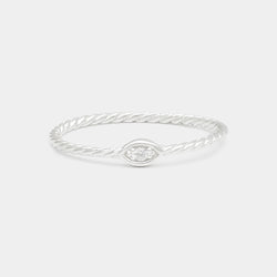 Bague Eye of Horus Tressée en Argent